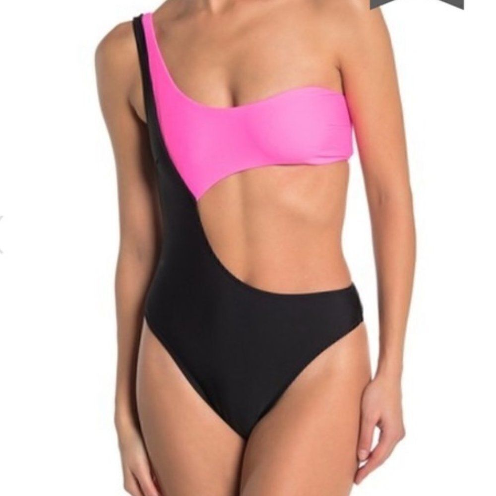 Kendall & Kylie one shoulder bandeau One-piece Bathing Suit Size XL